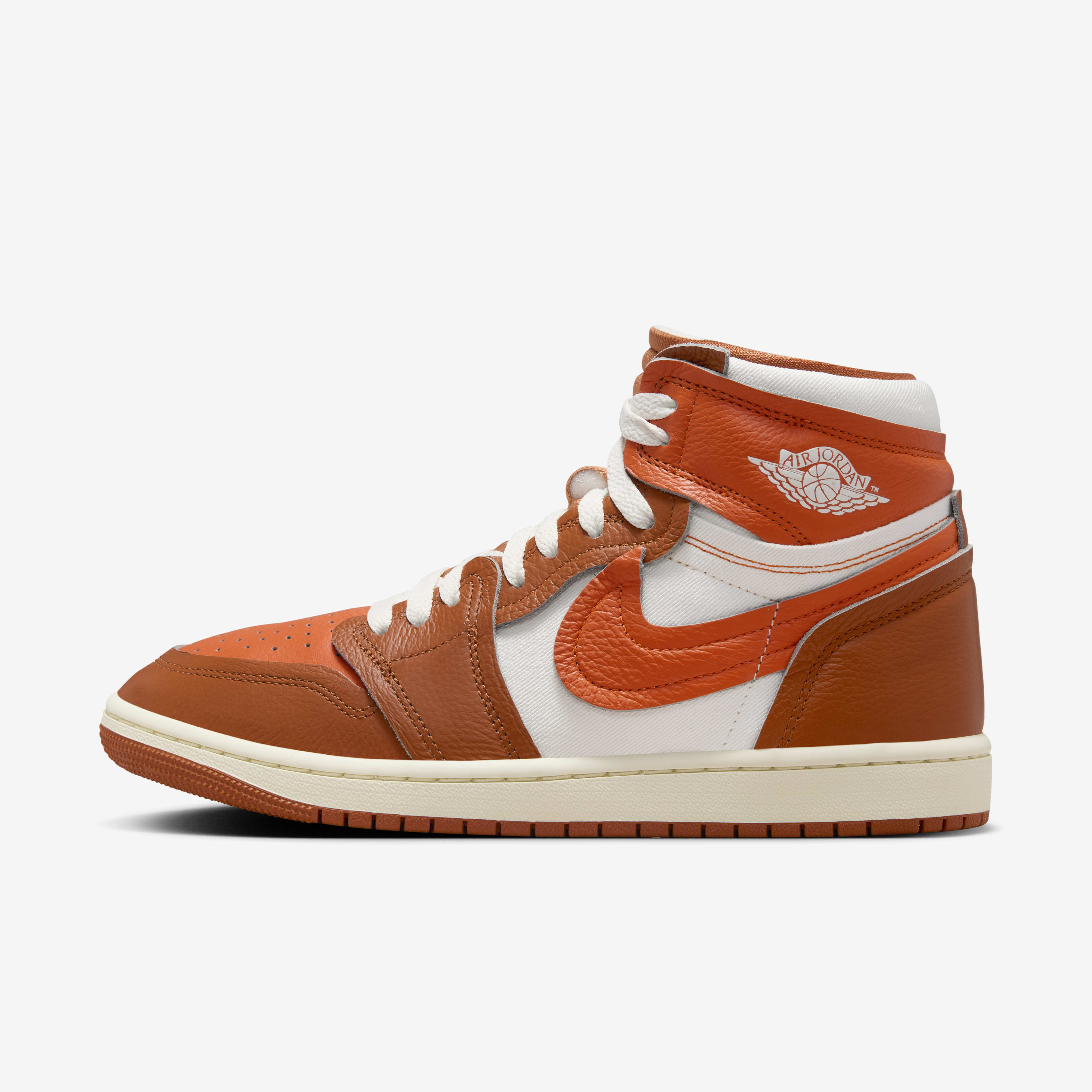 Nike air jordan 1 orange white on sale