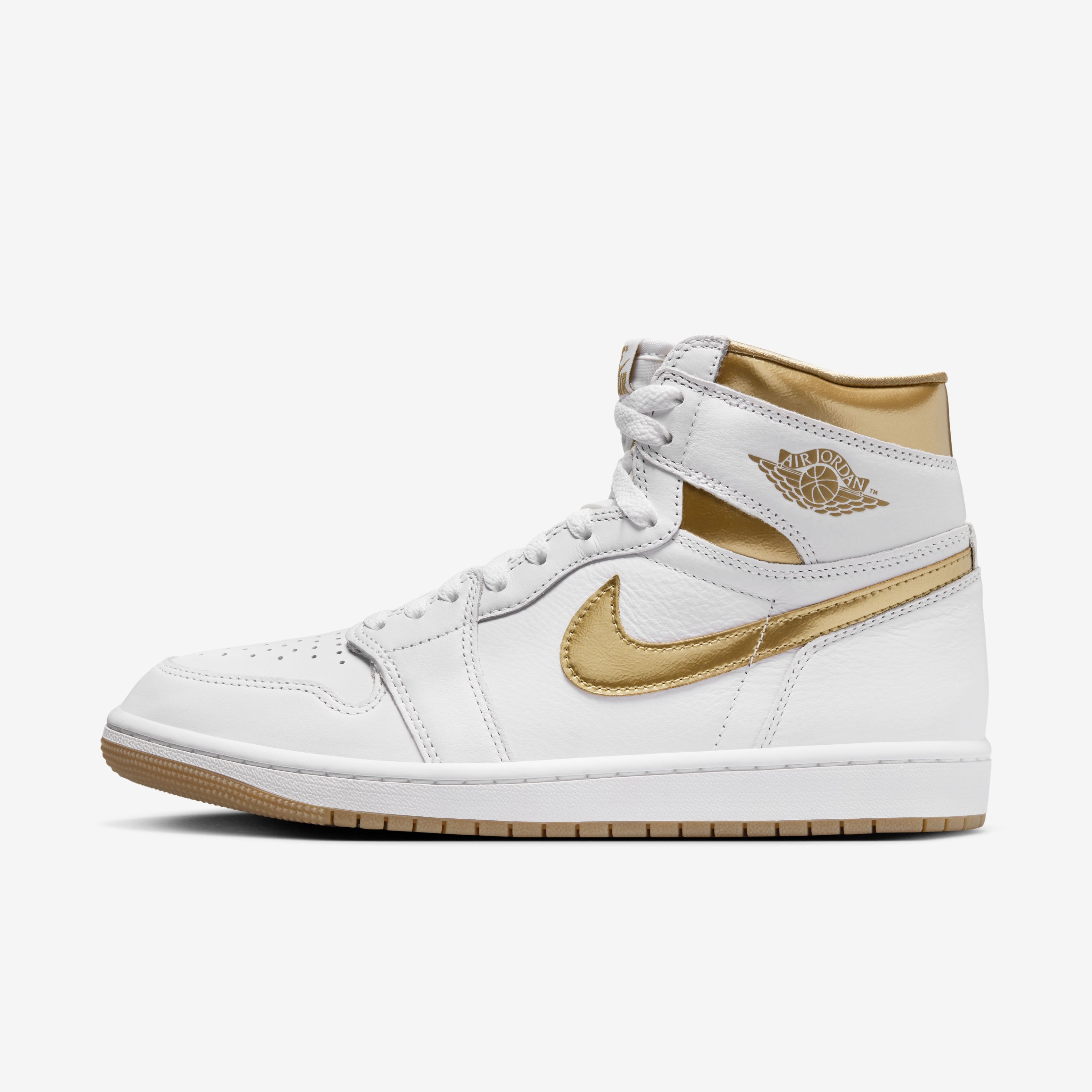 Jordan 1 blanco con dorado on sale